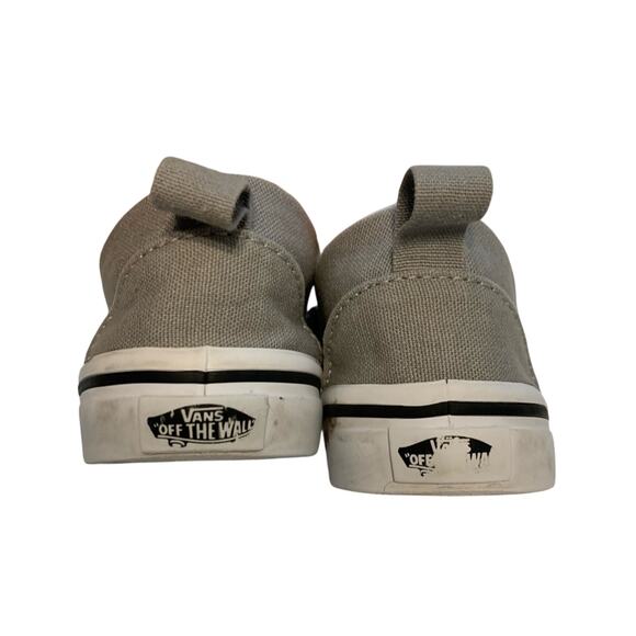 Vans Silver Sequin Velcro Slip Ons - Picture 6 of 10